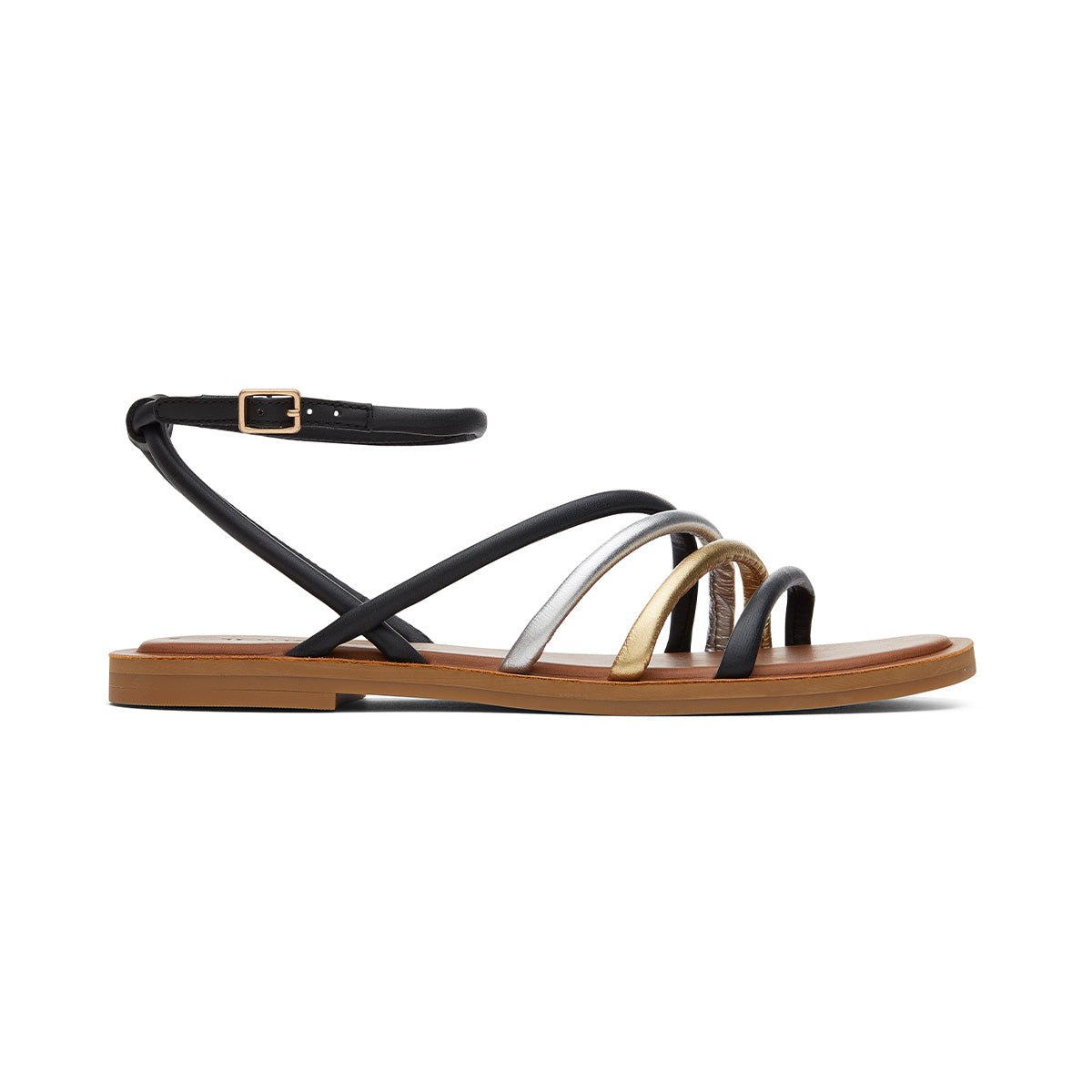 TOMS Sandals Willa Women- Black Multi Leather