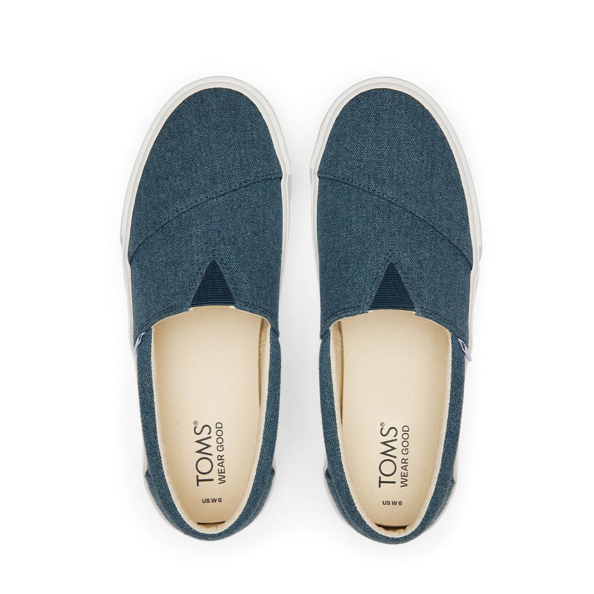 TOMS Alpargata Fenix Platform Slip-On Women - Dark Indigo Washed Canvas Sneaker