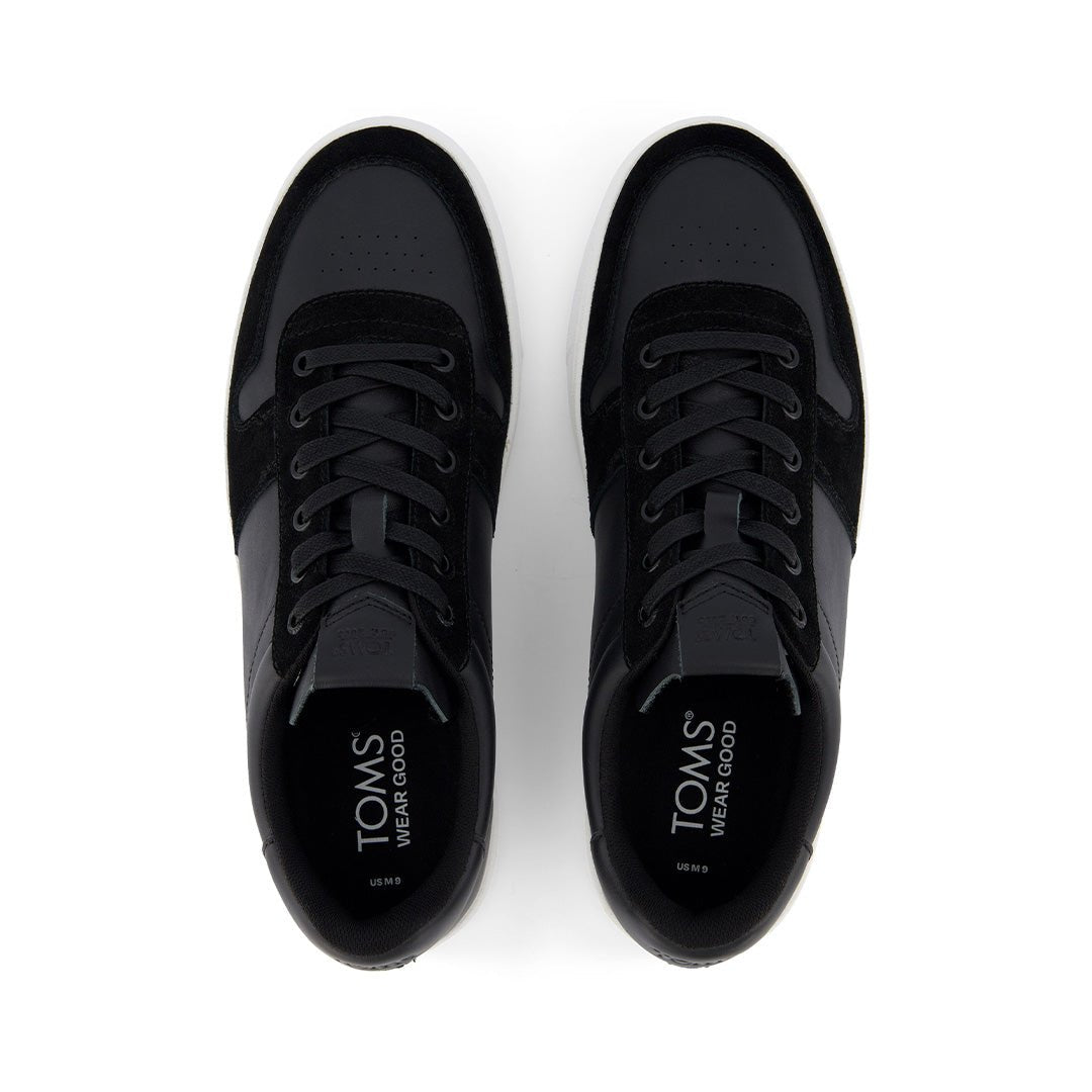 Toms Trvl Lite Court Sneakers Men - Black Leather Suede