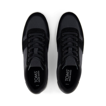 Toms Trvl Lite Court Sneakers Men - Black Leather Suede