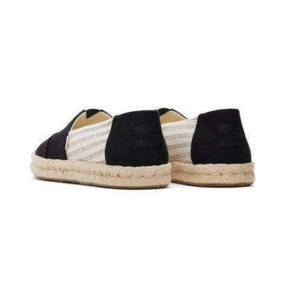 Toms Alpargata Rope 2.0 Women - Black Recycled Cotton University Stripes