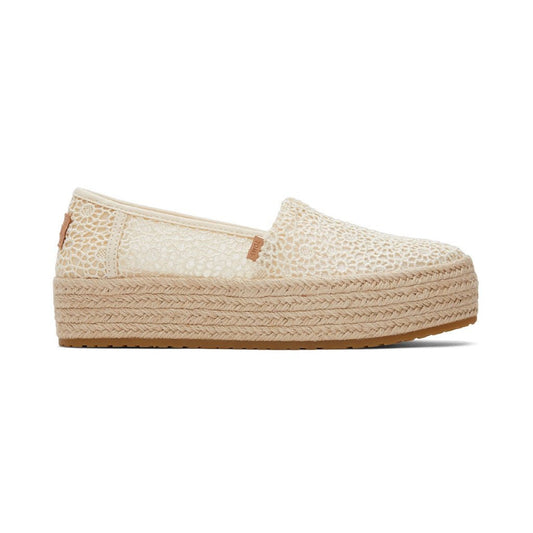 Toms Valencia Women - Natural Cream Moroccan Crochet