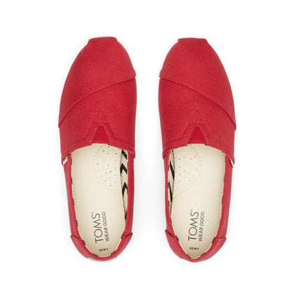 Toms Espadrille Alpargata Women - Red Heritage Canvas