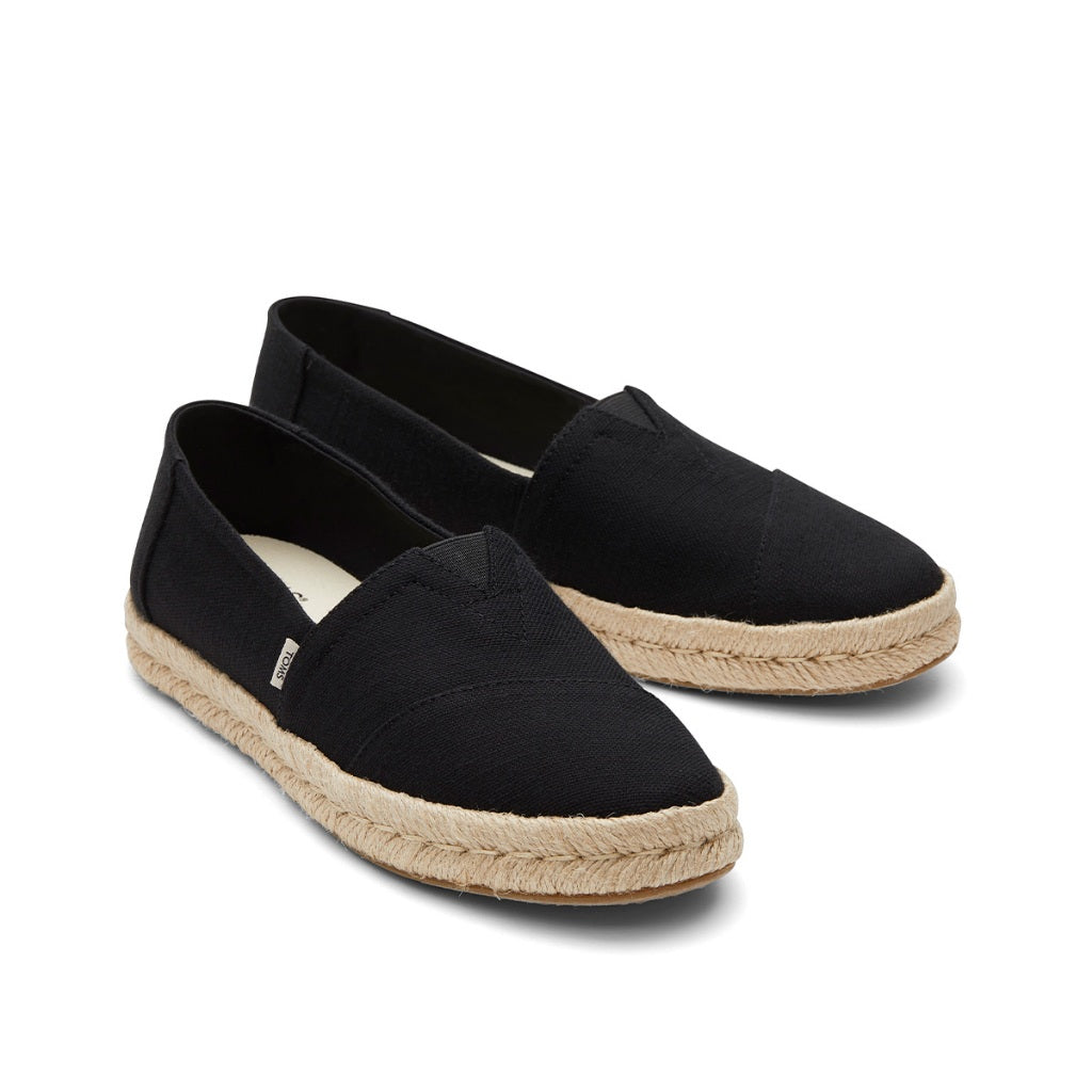 Toms Alpargata Rope 2.0 Women - Black Recycled Cotton Slubby