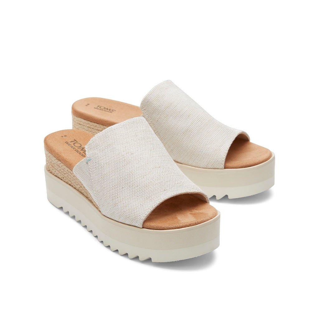 Toms Diana Mule Women - Natural White Yarn Dye Canvas