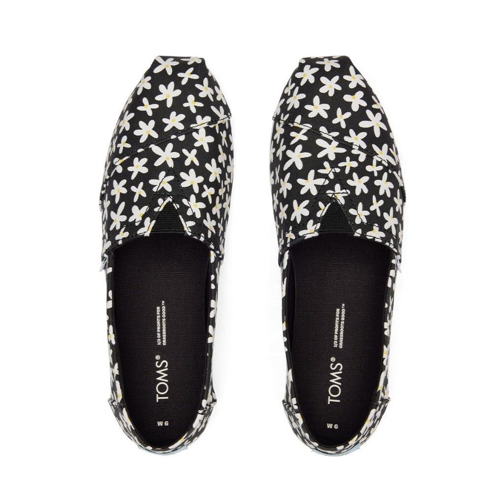 Toms Espadrille Alpargata Women - Black Heritage Canvas