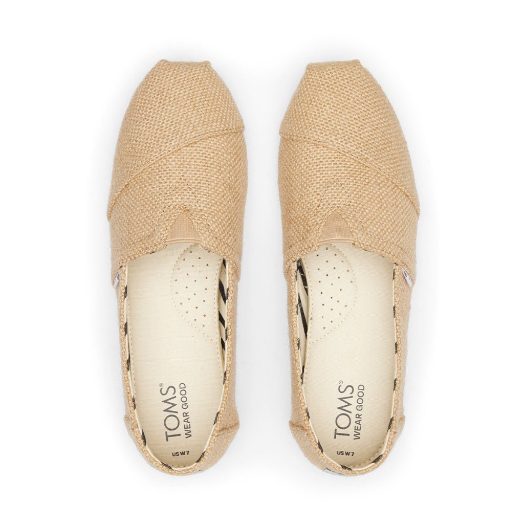 Toms Alpargata Espadrille Women - Natural Brown Undyed Heritage Canvas