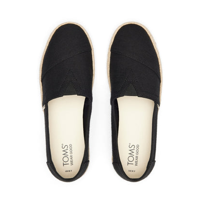 Toms Alpargata Rope 2.0 Women - Black Recycled Cotton Slubby