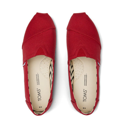 TOMS Espadrille Alpargata Men - Red Recycled Cotton Canvas