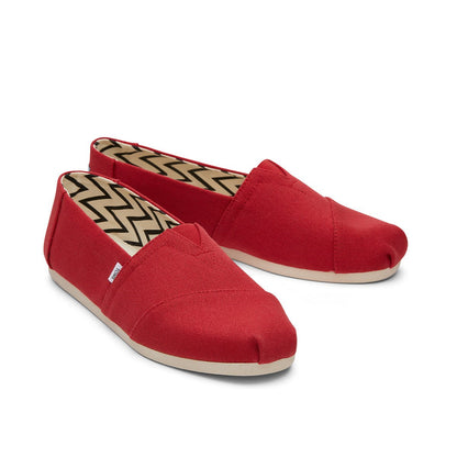 TOMS Espadrille Alpargata Men - Red Recycled Cotton Canvas