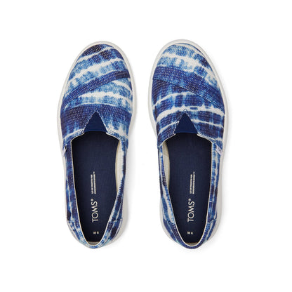 TOMS Slip-on Sneakers Alpargata Mallow Women -  Navy Batik Tie Dye Crochet