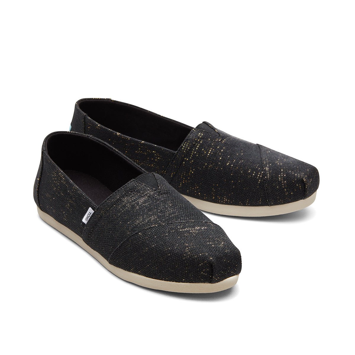 Toms black sale sparkle shoes