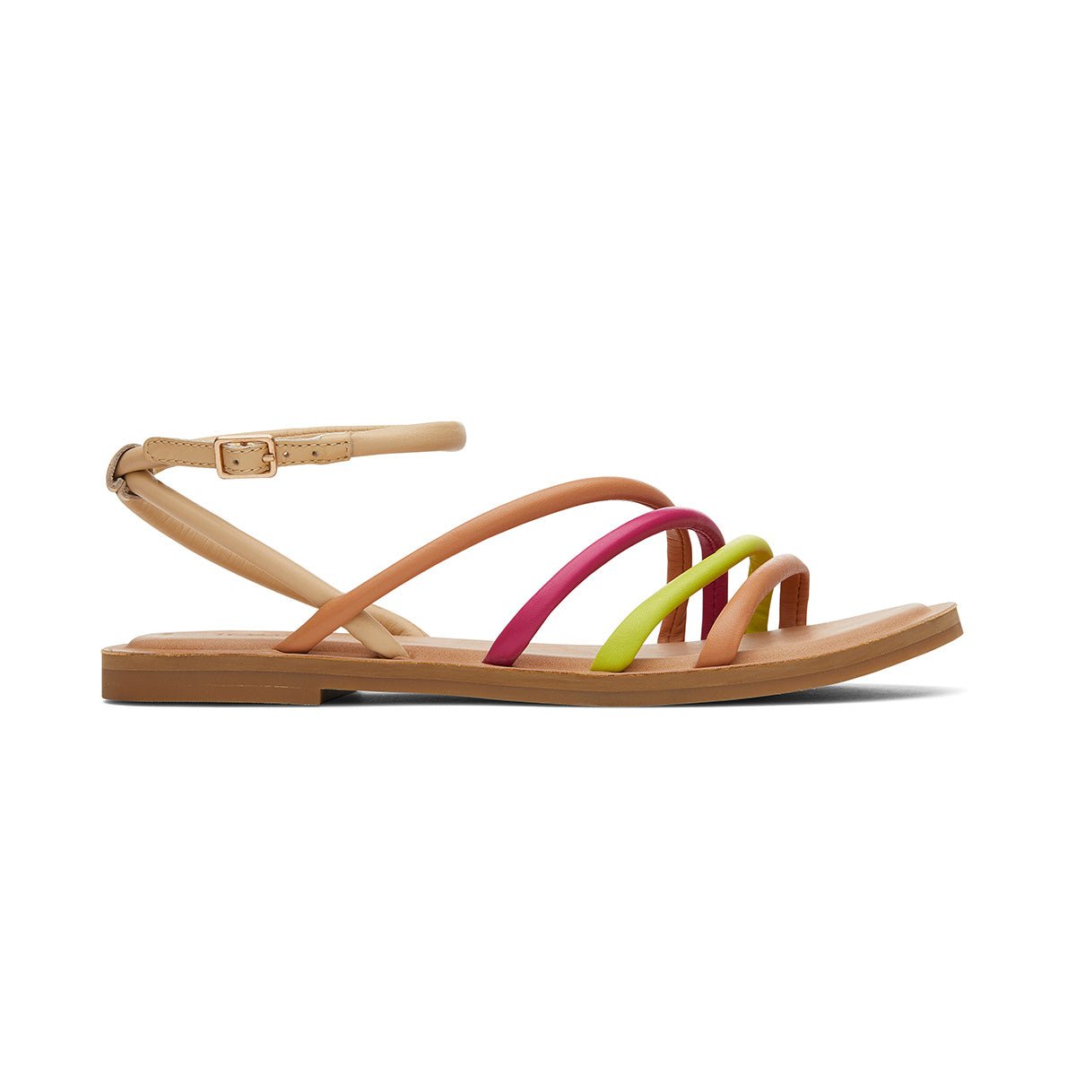 Peach Pu Ring Toe Sandals