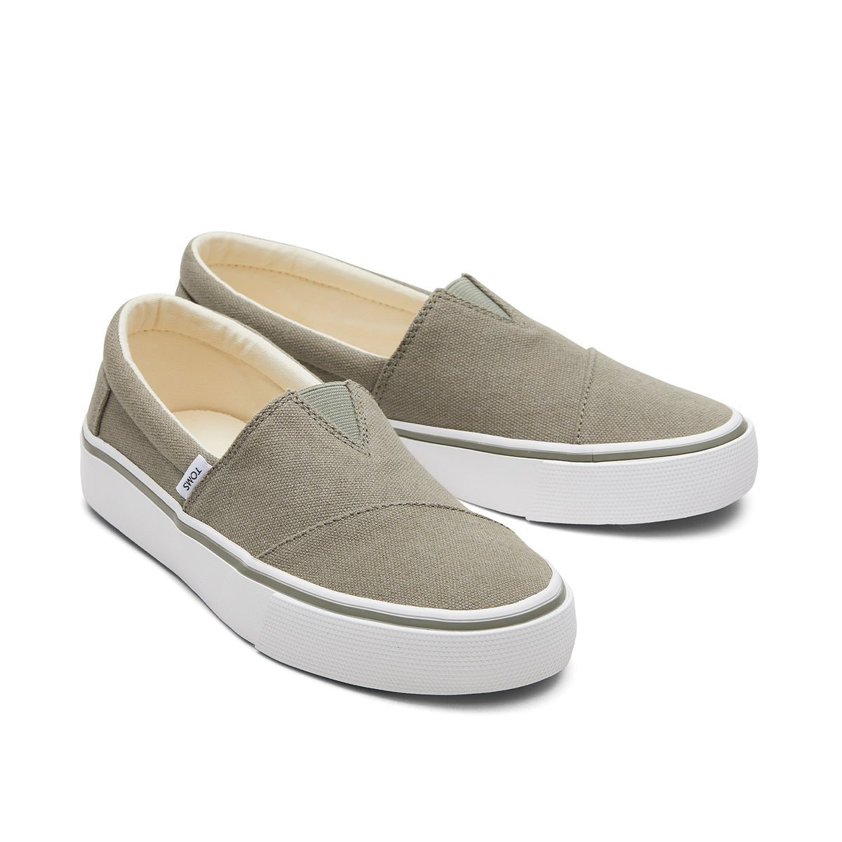 Toms on sale khaki canvas