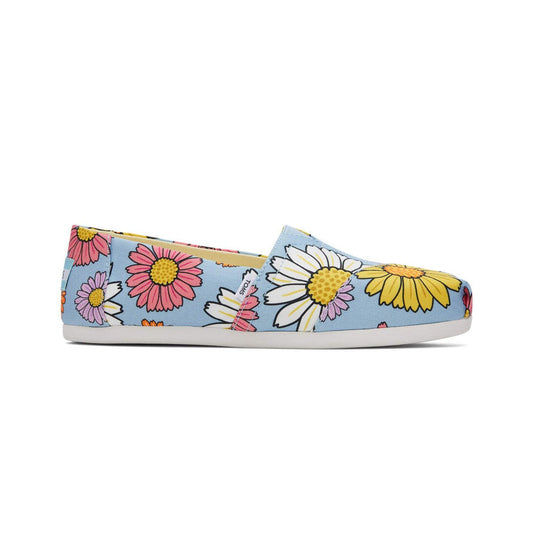 TOMS Espadrille Alpargata Women -  Pastel Blue Daisies