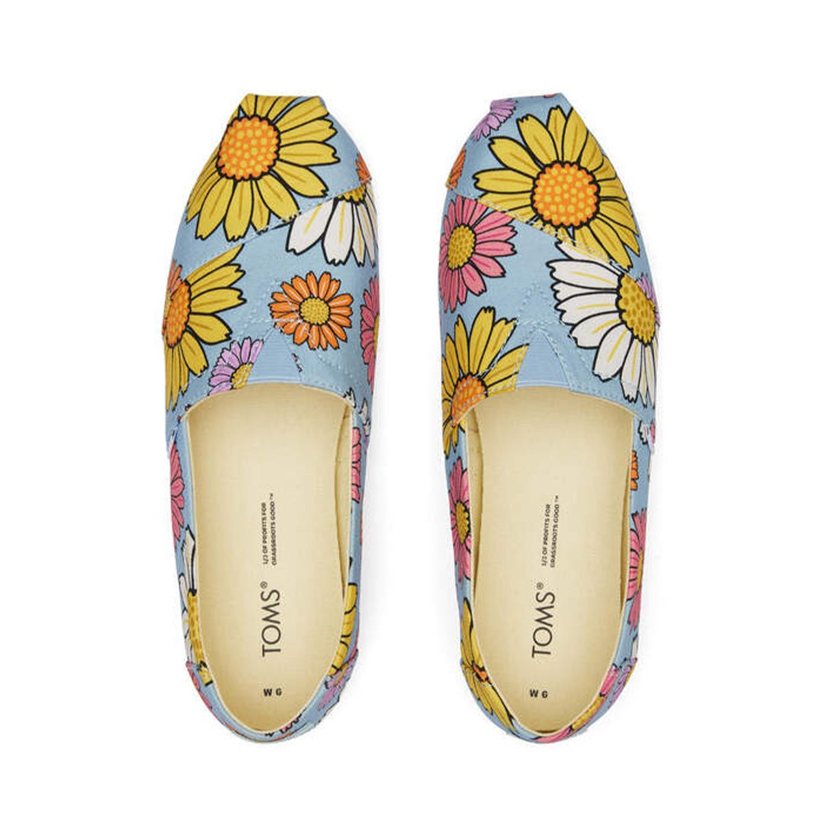 TOMS Espadrille Alpargata Women -  Pastel Blue Daisies