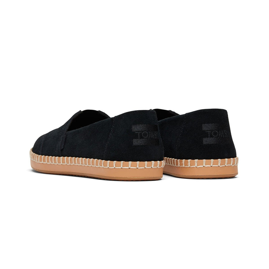 Toms black clearance leather espadrilles