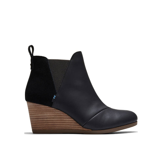 TOMS Boots Kelsey Women - Black Leather Suede