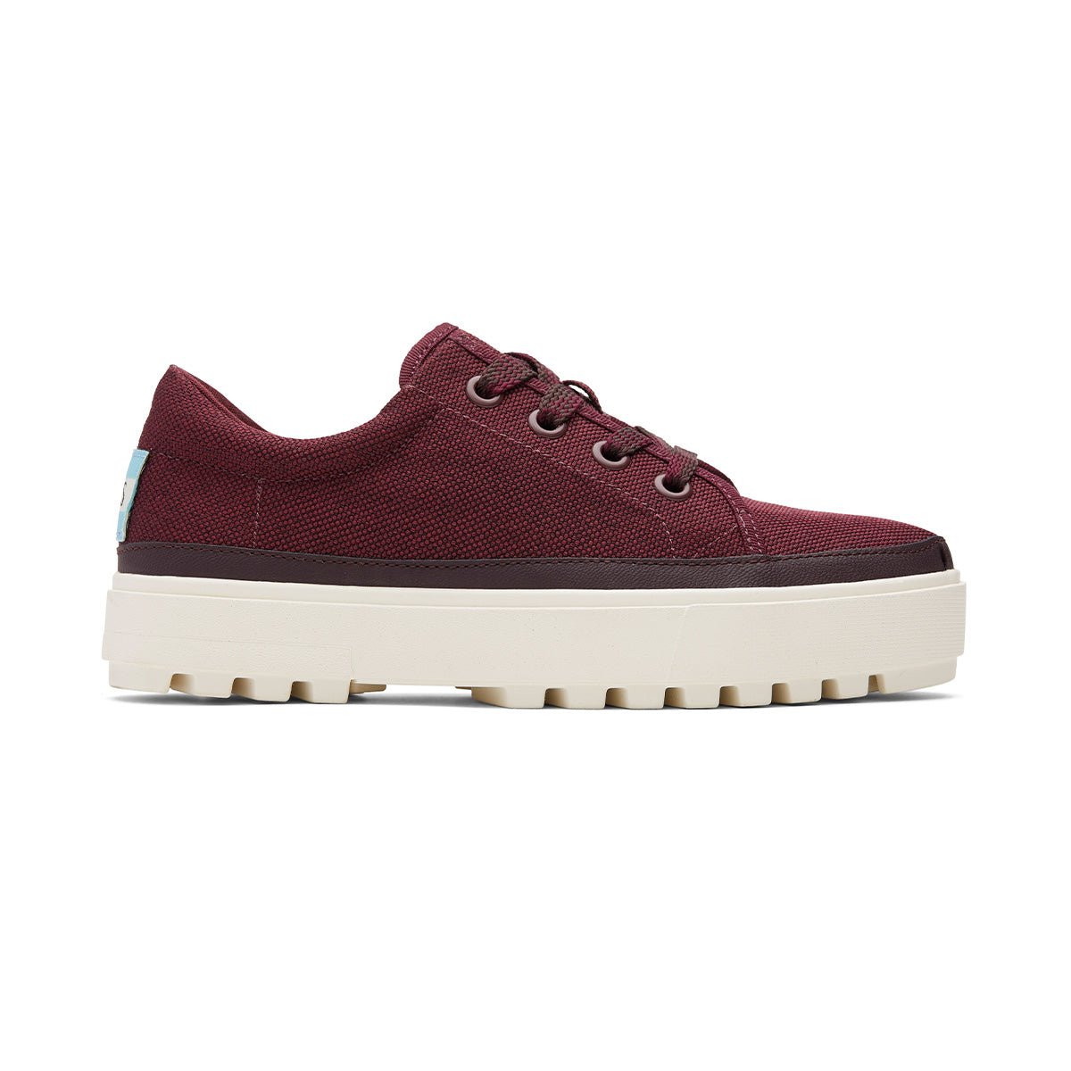 TOMS Sneakers Lace up Lug Women - Burgundy Heavy Canvas
