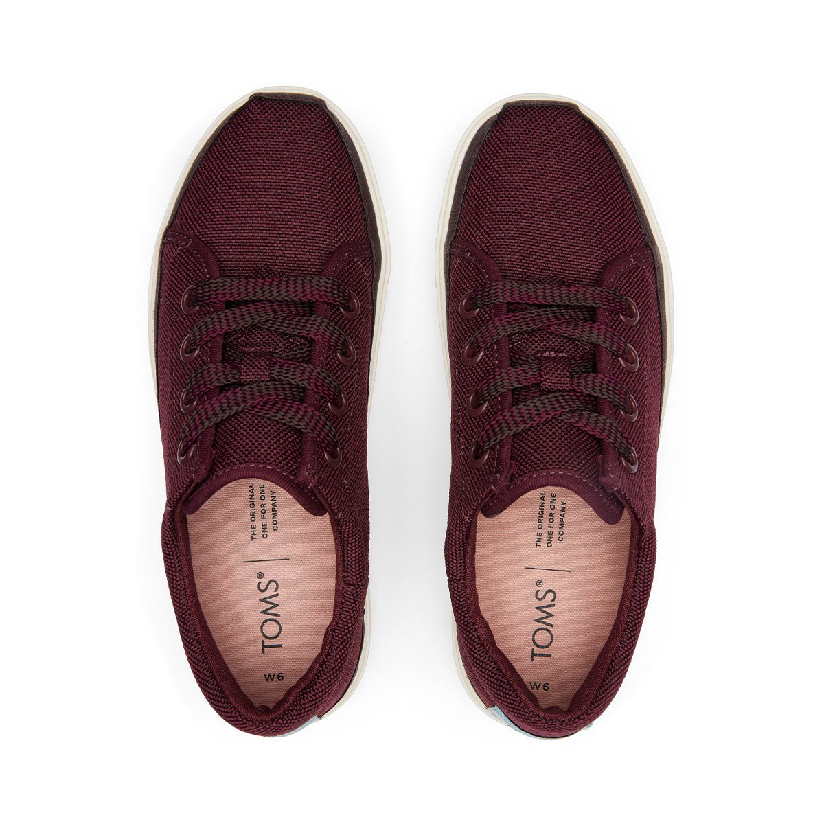 TOMS Sneakers Lace up Lug Women - Burgundy Heavy Canvas